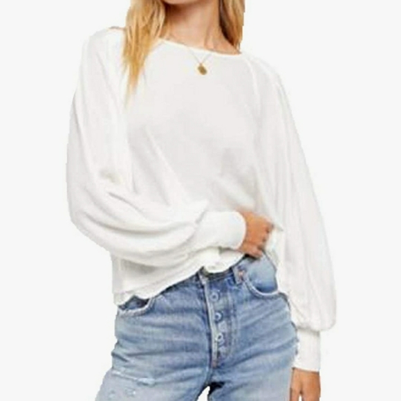 Free People Tops -  Free People Billie Cropped Contrast T-Shirt In Ivory